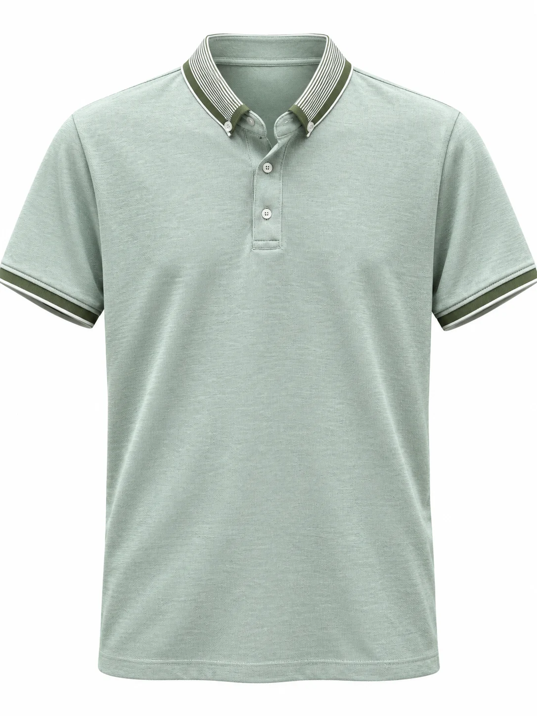 ÇAĞLA YEŞİL POLO YAKA DÜĞMELİ T-SHIRT