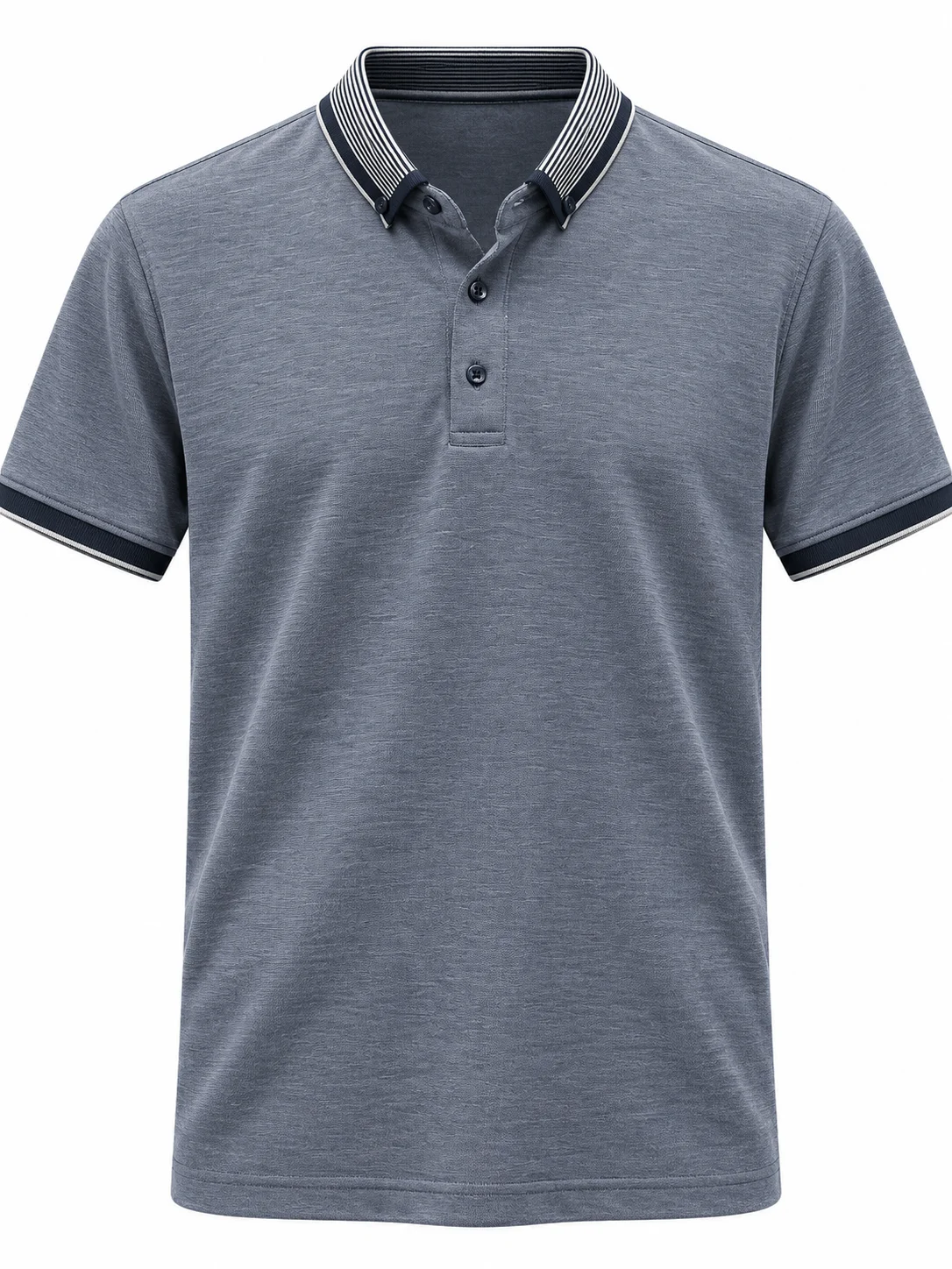 LACİVERT POLO YAKA DÜĞMELİ T-SHIRT